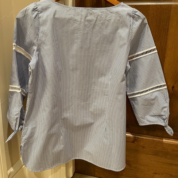 Talbots small-petite blue & white striped tunic NWT - Picture 2 of 7